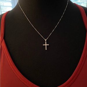 Diamond Cross Pendant with chain (NWT)